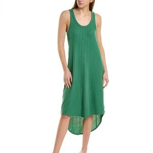 CHASER Poor Boy Rib Shirttail Midi Dress